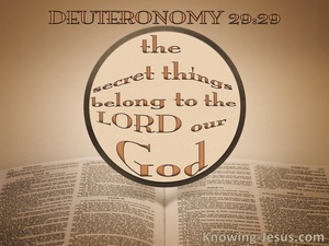 Deuteronomy 29:29